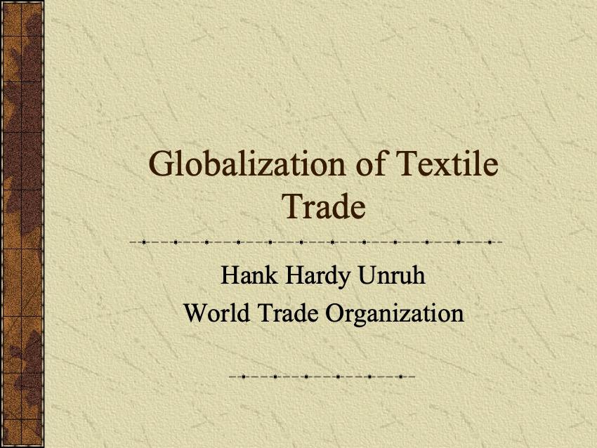 Finland - Globalization of Textile Trade